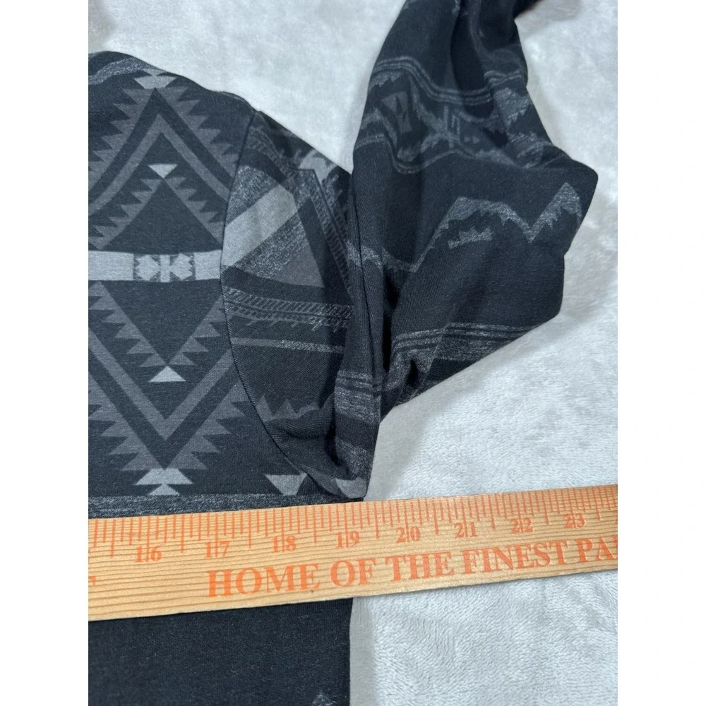 Polo Ralph Lauren Aztec Hoodid Pullover Size Small Black Cotton Soft